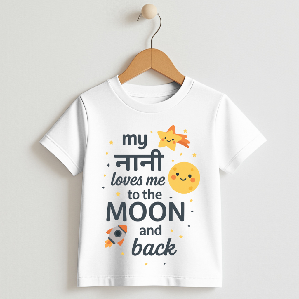 “My Naani Loves Me to the Moon & Back – Kids T-Shirt”