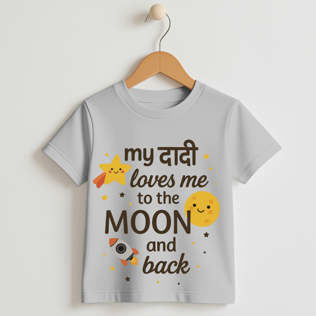 “My Daadi Loves Me to the Moon & Back – Kids T-Shirt”