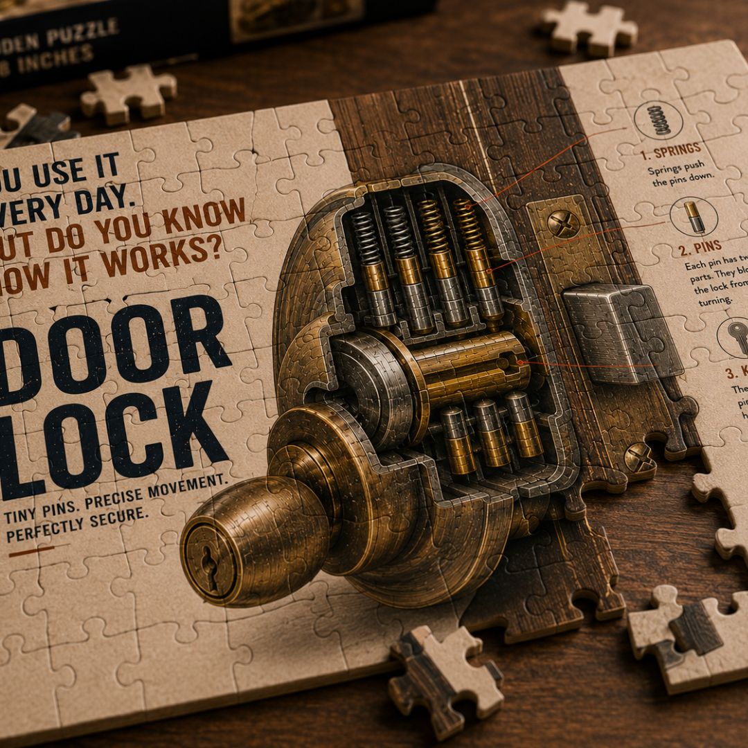 Door Lock — How It Works | Wooden Jigsaw Puzzle