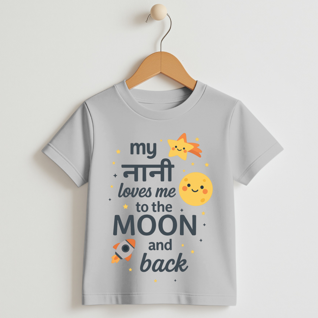 “My Naani Loves Me to the Moon & Back – Kids T-Shirt”