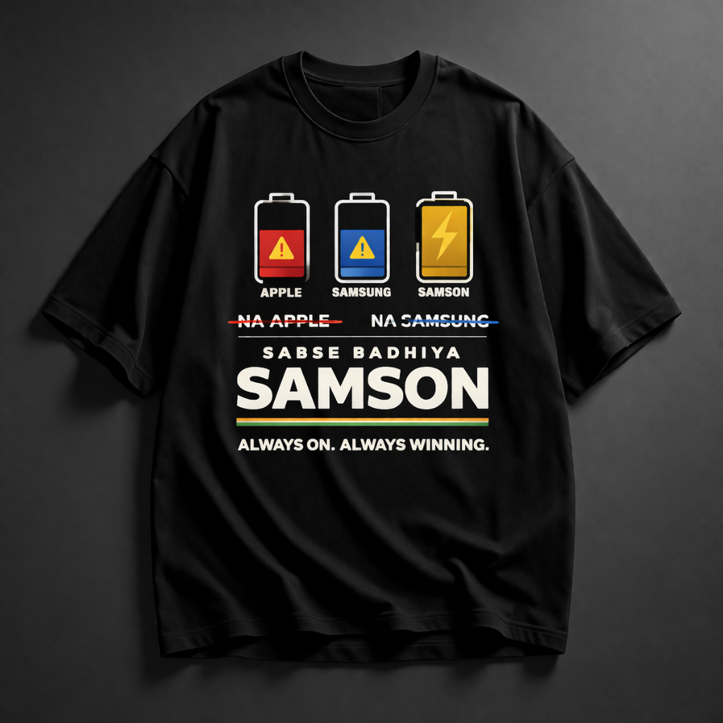 Na Apple Na Samsung – Sabse Badhiya Samson T-Shirt